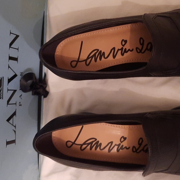 NIB Lanvin black leather loafers. Size 37/7. Runs 1/2 size small. - Picture 4 of 11